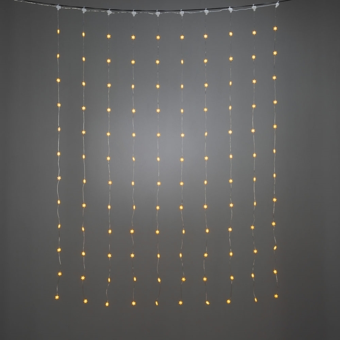Gardinslinga Snöflingor 120 LED USB Konstsmide